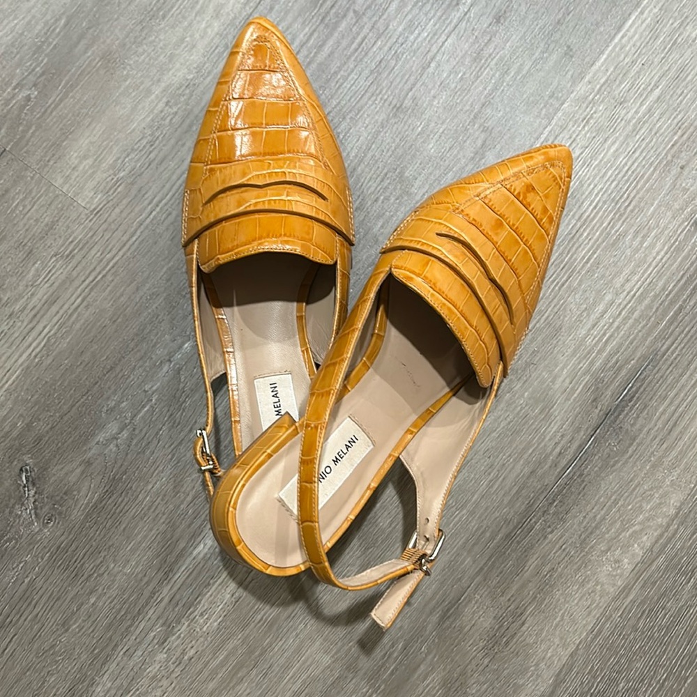Slingback pointy toed flats. Antonio Melani.